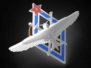 badge of the pilot of aviation schools of the red army air force 3D Model