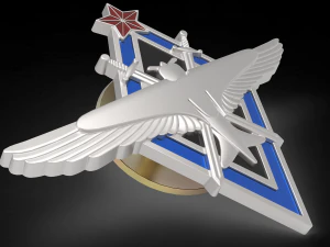 badge of the pilot of aviation schools of the red army air force 3D Model