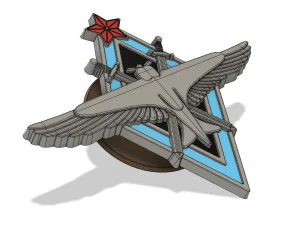 badge of the pilot of aviation schools of the red army air force 3D Model