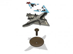 badge of the pilot of aviation schools of the red army air force 3D Model
