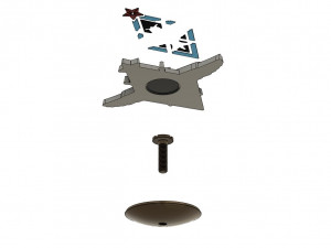 badge of the pilot of aviation schools of the red army air force 3D Model
