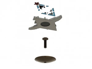 badge of the pilot of aviation schools of the red army air force 3D Model