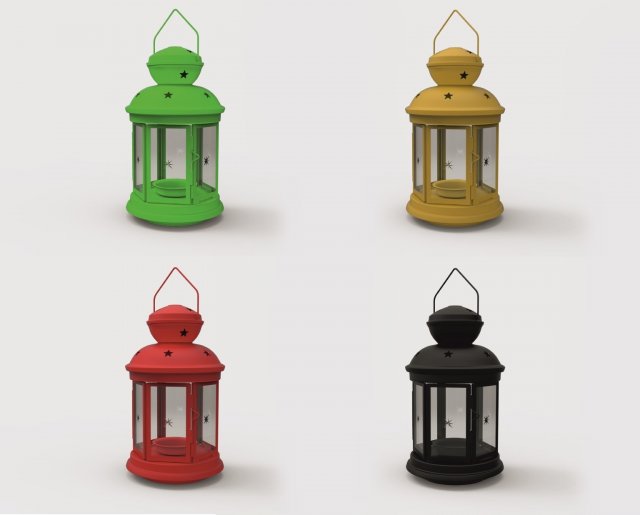 christmas candle lantern Modelo 3D .c4d .max .obj .3ds .fbx .stl .blend 