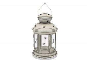 christmas candle lantern Modelo 3D