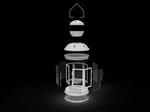christmas candle lantern Modelo 3D