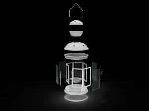 christmas candle lantern 3D Model