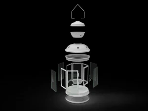 christmas candle lantern 3D Model