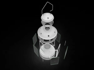 christmas candle lantern 3D Model