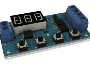 the dkc04 electronic board of the dcc432 delay controller relay 3D Model