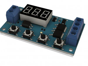 the dkc04 electronic board of the dcc432 delay controller relay 3D Model