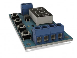 the dkc04 electronic board of the dcc432 delay controller relay 3D Model