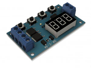 the dkc04 electronic board of the dcc432 delay controller relay 3D Model