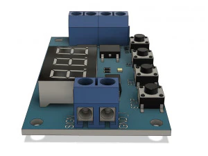 the dkc04 electronic board of the dcc432 delay controller relay 3D Model