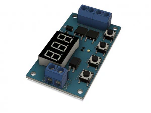 the dkc04 electronic board of the dcc432 delay controller relay 3D Model