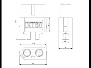 connector xt60 Model 3D
