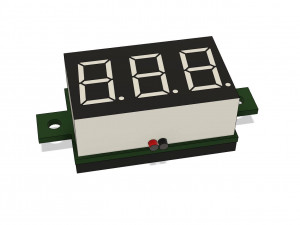 digital led 7-seg mini display indicator on a conditional board 3D Models