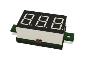 digital led 7-seg mini display indicator on a conditional board 3D Model