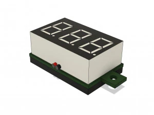 digital led 7-seg mini display indicator on a conditional board 3D Model