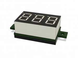 digital led 7-seg mini display indicator on a conditional board 3D Model
