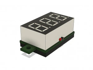 digital led 7-seg mini display indicator on a conditional board 3D Model