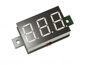 digital led 7-seg mini display indicator on a conditional board 3D Model