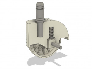rotary casters wheels - wheel support for furniture 3D Model