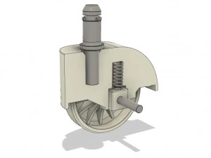 rotary casters wheels - wheel support for furniture 3D Model