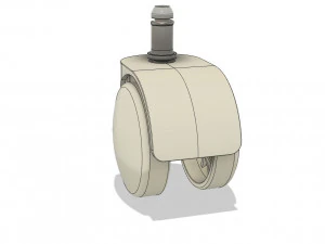 rotary casters wheels - wheel support for furniture 3D Model