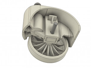 rotary casters wheels - wheel support for furniture 3D Model