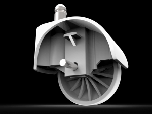 rotary casters wheels - wheel support for furniture 3D Model