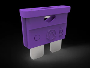 car flag fuse 3a type norma-regular-standart 3D Model