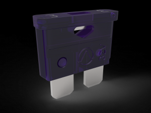 car flag fuse 3a type norma-regular-standart 3D Model
