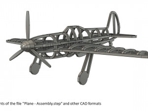 a frame model of the yak-3 aircraft of the second world war 3D 프린트 모델