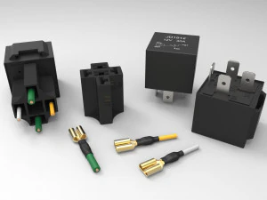 Rel&eacute; jd1912 12v 40a con conector Modelo 3D