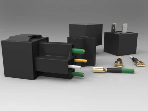 relay jd1912 12v 40a with connector 3D Model