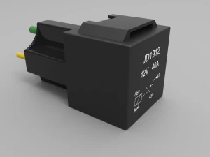 relay jd1912 12v 40a with connector 3D Model