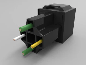 relay jd1912 12v 40a with connector 3D Model
