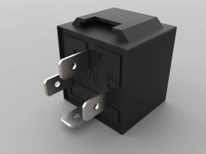 relay jd1912 12v 40a with connector 3D Model