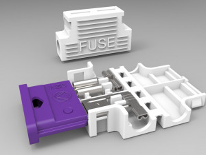 universal car flag fuse holder 3D Models