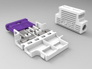 universal car flag fuse holder 3D-Modell