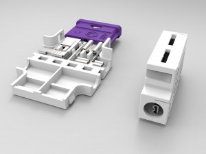 universal car flag fuse holder 3D-Modell