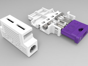 universal car flag fuse holder 3D-Modell