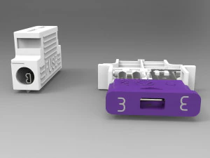 universal car flag fuse holder 3D Model