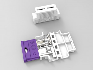 universal car flag fuse holder 3D-Modell