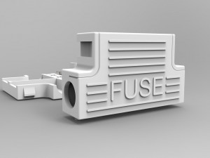 universal car flag fuse holder 3D-Modell