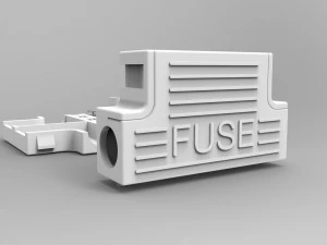 universal car flag fuse holder 3D Model