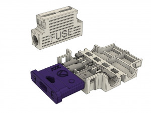 universal car flag fuse holder 3D-Modell