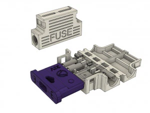universal car flag fuse holder 3D Model