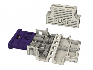 universal car flag fuse holder 3D-Modell