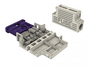 universal car flag fuse holder 3D-Modell